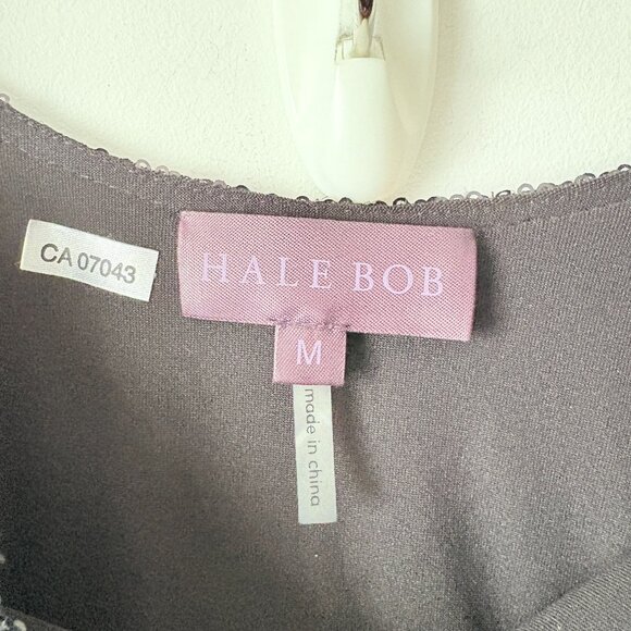 Hale Bob Sequin Long Sleeve Dress Black Size Medium - Picture 5 of 6